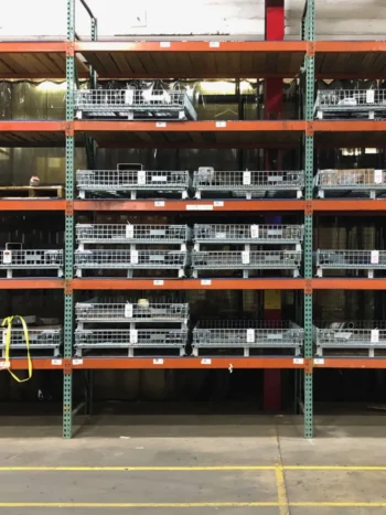 Wire Containers with Runners stored in Pallet Rack 2 (1)