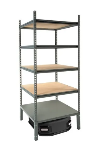 Autonomous mobile robot rack shelving unit