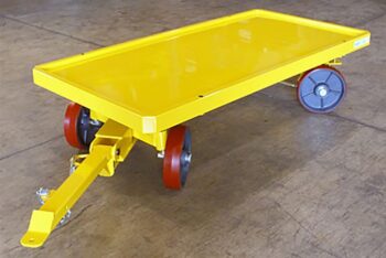 Quad Steer Tow Cart Yellow