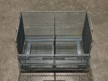 Junior Wire Basket with Divider Drop Gate Opened