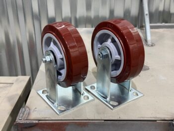 6x2 polyurethane rigid caster kit side angle