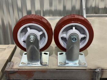 6x2 polyurethane rigid casters