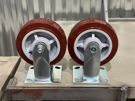 6x2 polyurethane rigid casters