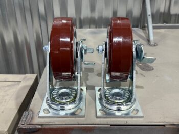 6x2 polyurethane swivel locking caster kit 2