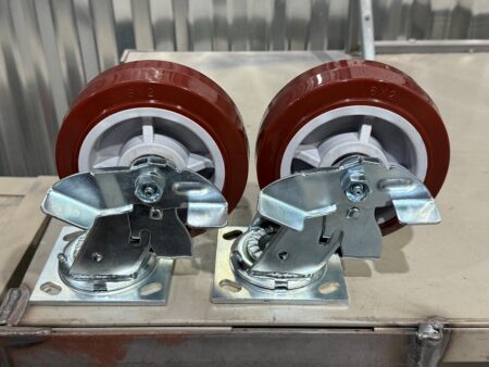6″ x 2″ Polyurethane Caster Kit (Set of Four) in a Galvanized Frame ...