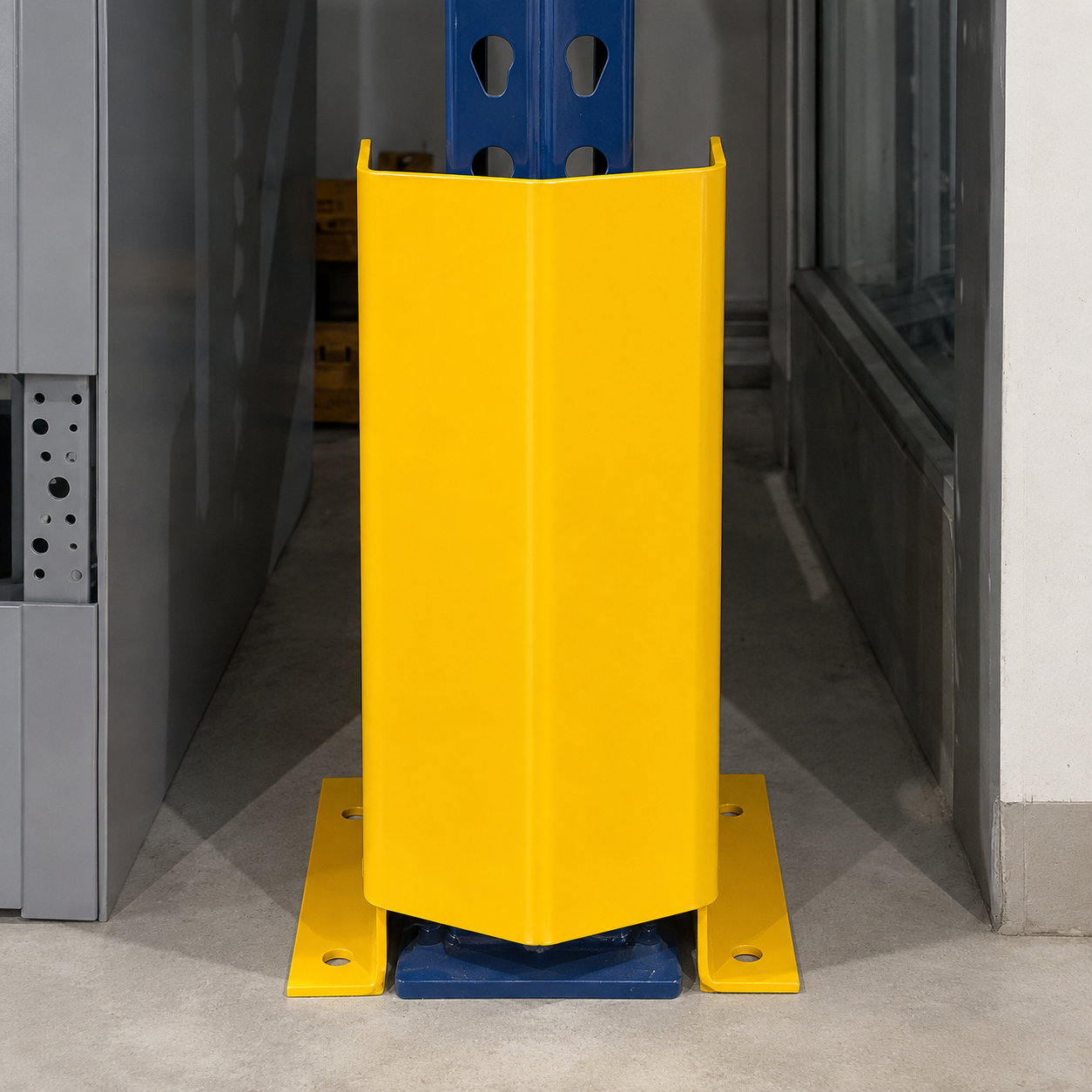 16" h. Mecalux Pallet Rack Column Protectors. Safety Yellow. Part Number: T0200839