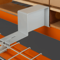 12" Double Worldstop Keeps Pallet Rack Flue Space Clear Improving Sprinkler Penetration for Fire Safety