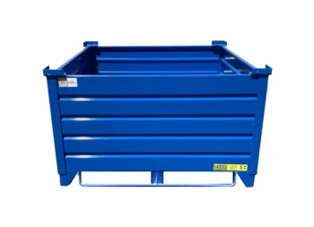 Corrugated-Steel-Container-with-Flat-Skid-Bar