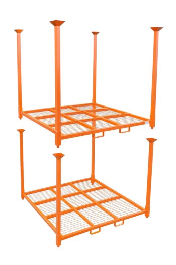 80x80x69 Portable Stack Racks Stacked 2 High