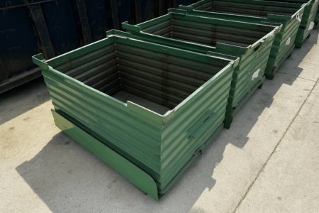 D-1L Drop-Bottom Steel Container | Round Corner