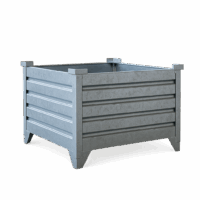 Corrugated Steel Container with Galvanized Finish for Rust Resistance