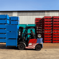 Smooth Sided Stackable Steel Parts Bins