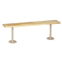 Lyon Hardwood Locker Benches on Painted Steel Pedestals