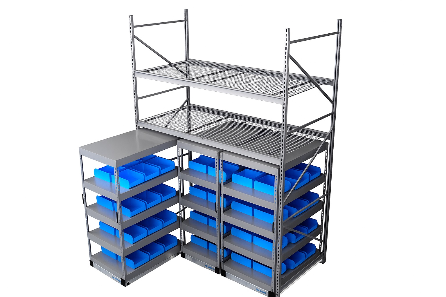 Under-Rack Mobile Storage Shelving System Feature Photo 1 Under-Rack Mobile Storage Shelving System Feature Photo 1