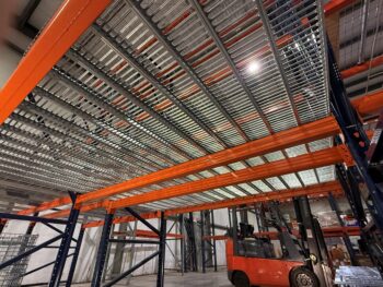 Underside of ProDeck50 Punched Steel Pallet Rack Decking