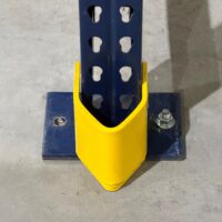 4″ V-Nose Column Protector for Mecalux Uprights with 4-11/16" d. x 5-5/16" w. Footplate