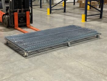 Extra Wide Custom Wire Container Collapsed Knocked Down