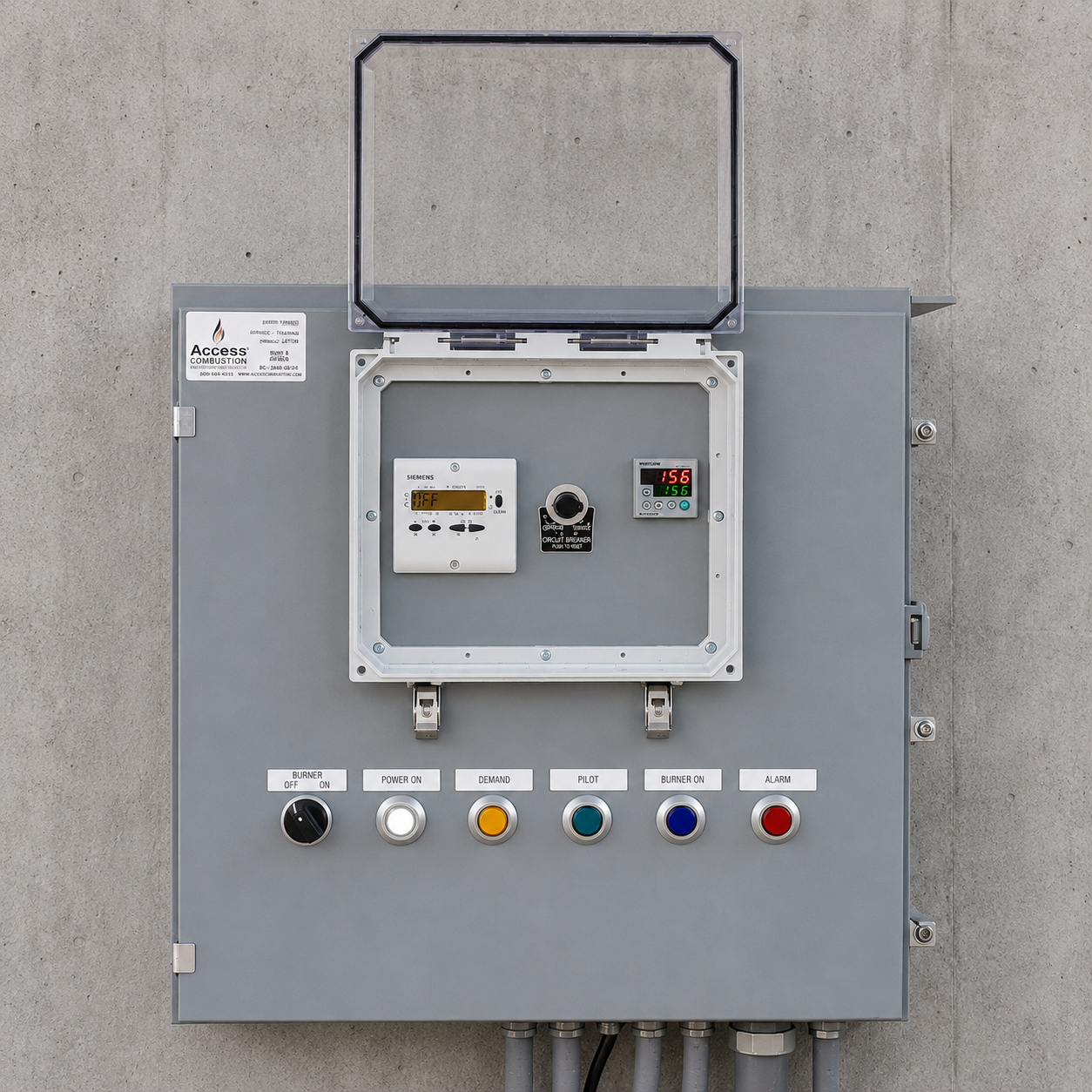 Access Combustion Custom Control Panel For Industrial Burners Access Combustion Custom Control Panel For Industrial Burners