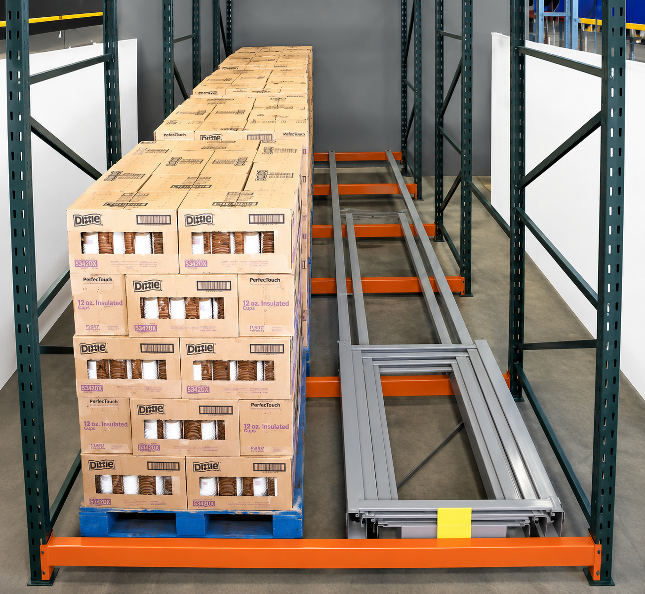 Pushback Pallet Flow Rack