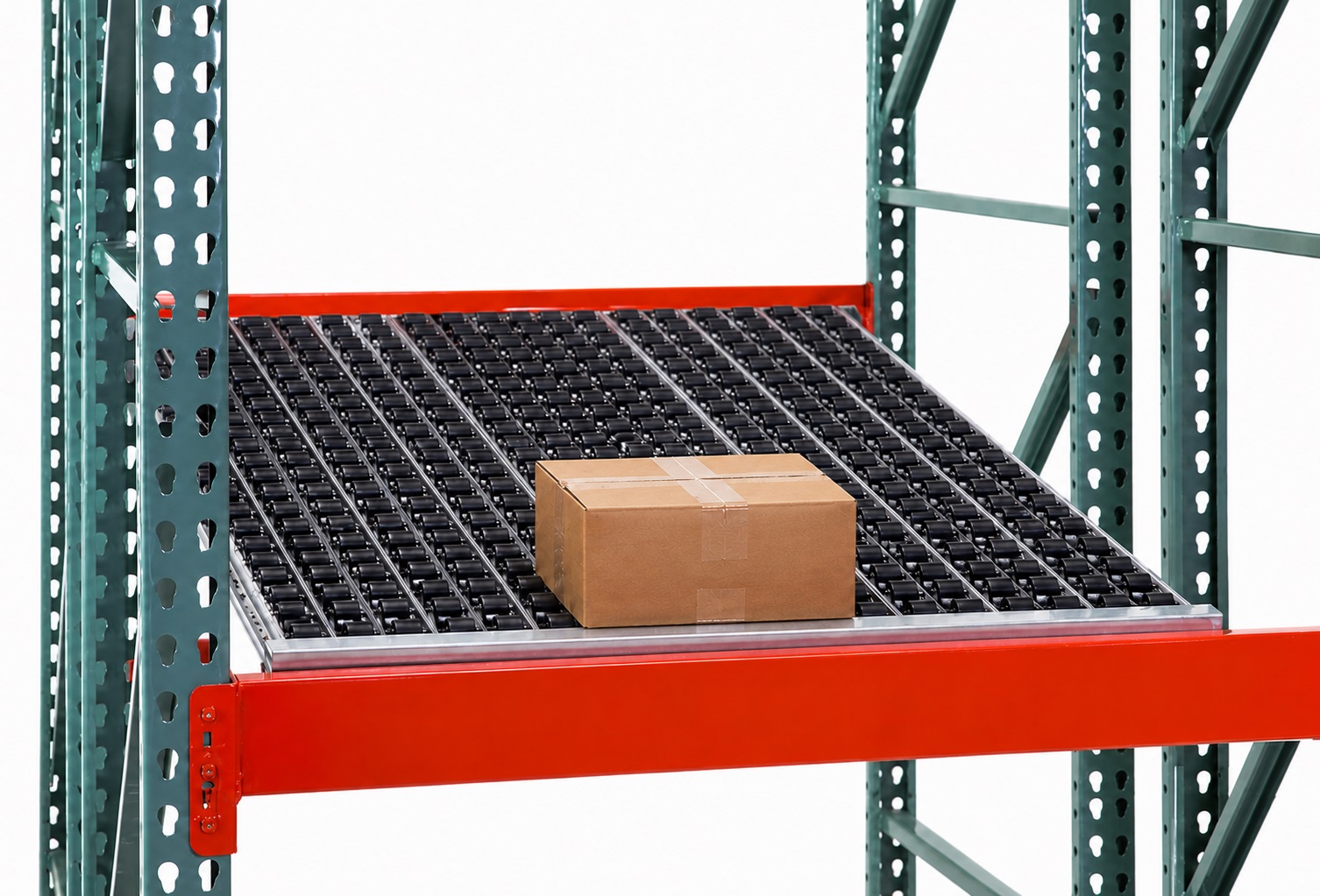 Dyna-Flo HD Carton Flow |  Staggered Plastic Wheel Carton Flow Beds
