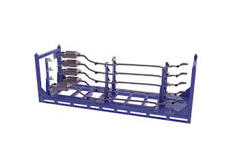 Automotive Muffler Exhaust System Returnable Shipping Racks Feature Pic
