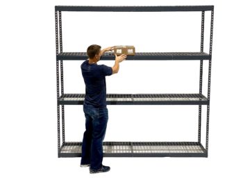 Boltless Rivet Rack with Flat Wire Mesh Decking Feature Pic.png