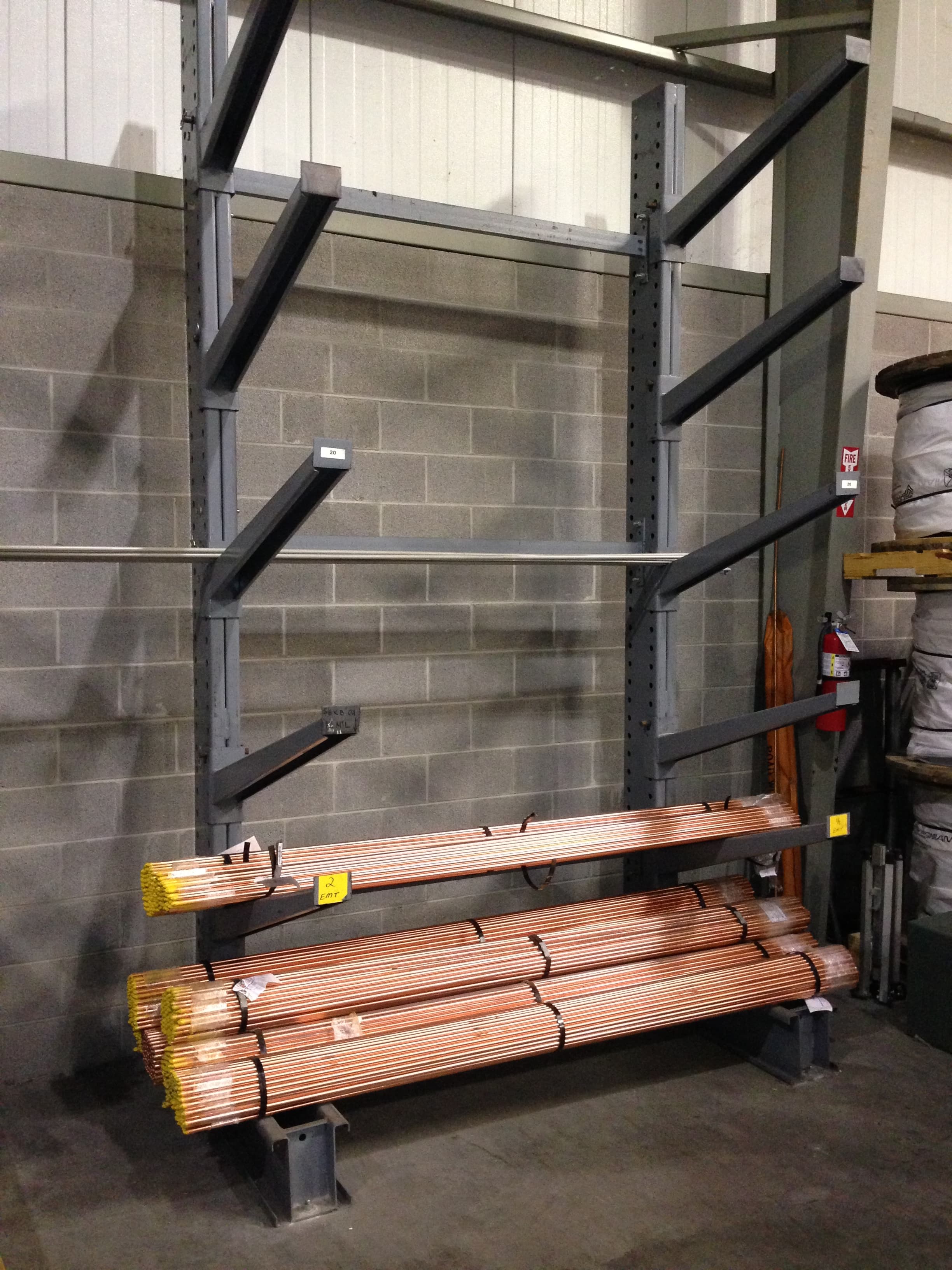 Cantilever Storage Racks  with Incline Single Sided 