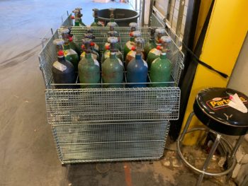 Compressed Gas Cylinder Storage Wire Baskets