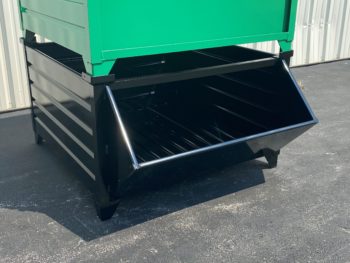 Corrugated Steel Bin with Hopper Front Stacked