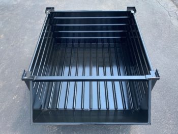 Corrugated Steel Bulk Container with Hopper Front Overhead View