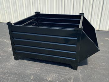 Corrugated Steel Container Hopper Front Side View