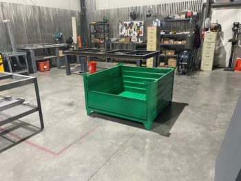 Corrugated Steel Container with Drop Gate Action Picture