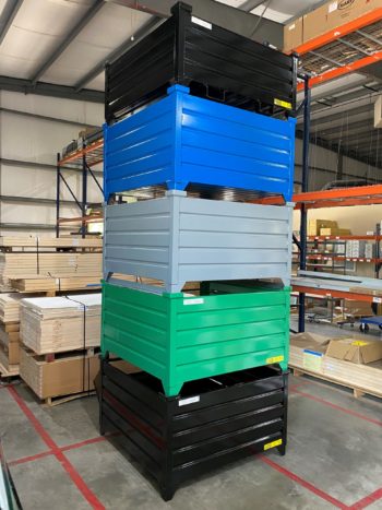 Corrugated Steel Containers Stacked