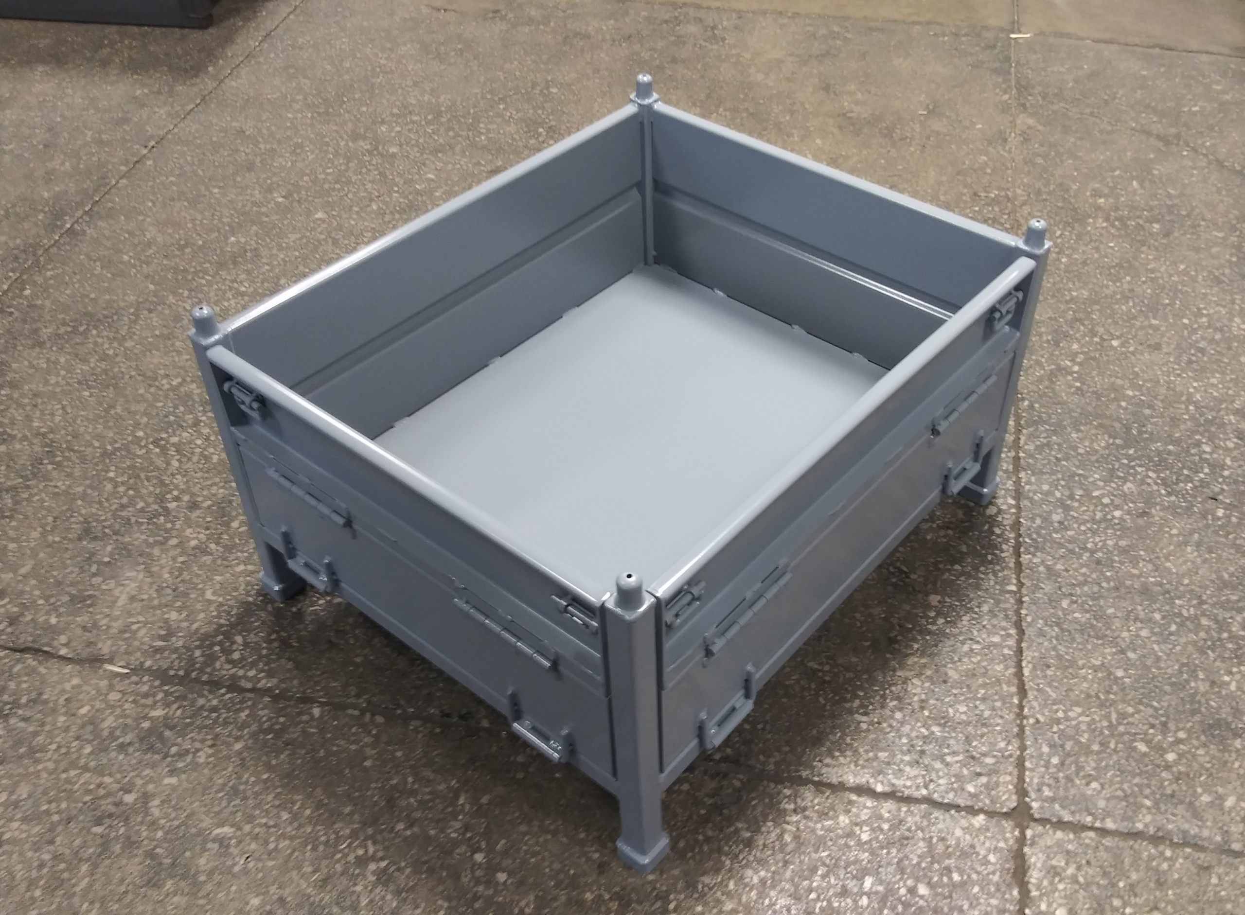 Double Drop Gates Corrugated Steel Container