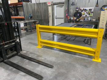 Double Tier Guard Rail Protects Work Areas
