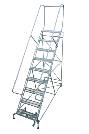 Easy Climbing Angle Rolling Ladder with Narrow Top Step