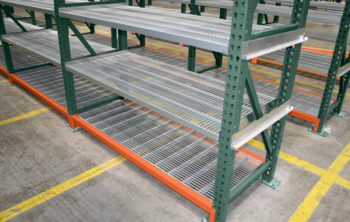 Fifty Percent Open Pallet Rack Decking With and Without Beams