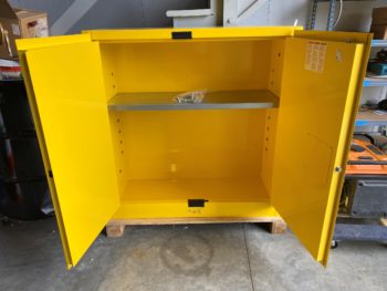 Flammable Safety Cabinet Open