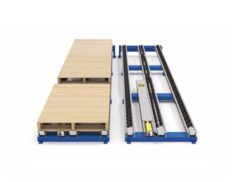 Floor Mounted Pallet Flow with Layer Pick Separator