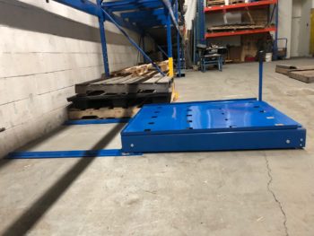 Floor Mounted Roll Out Pallet Rack 4