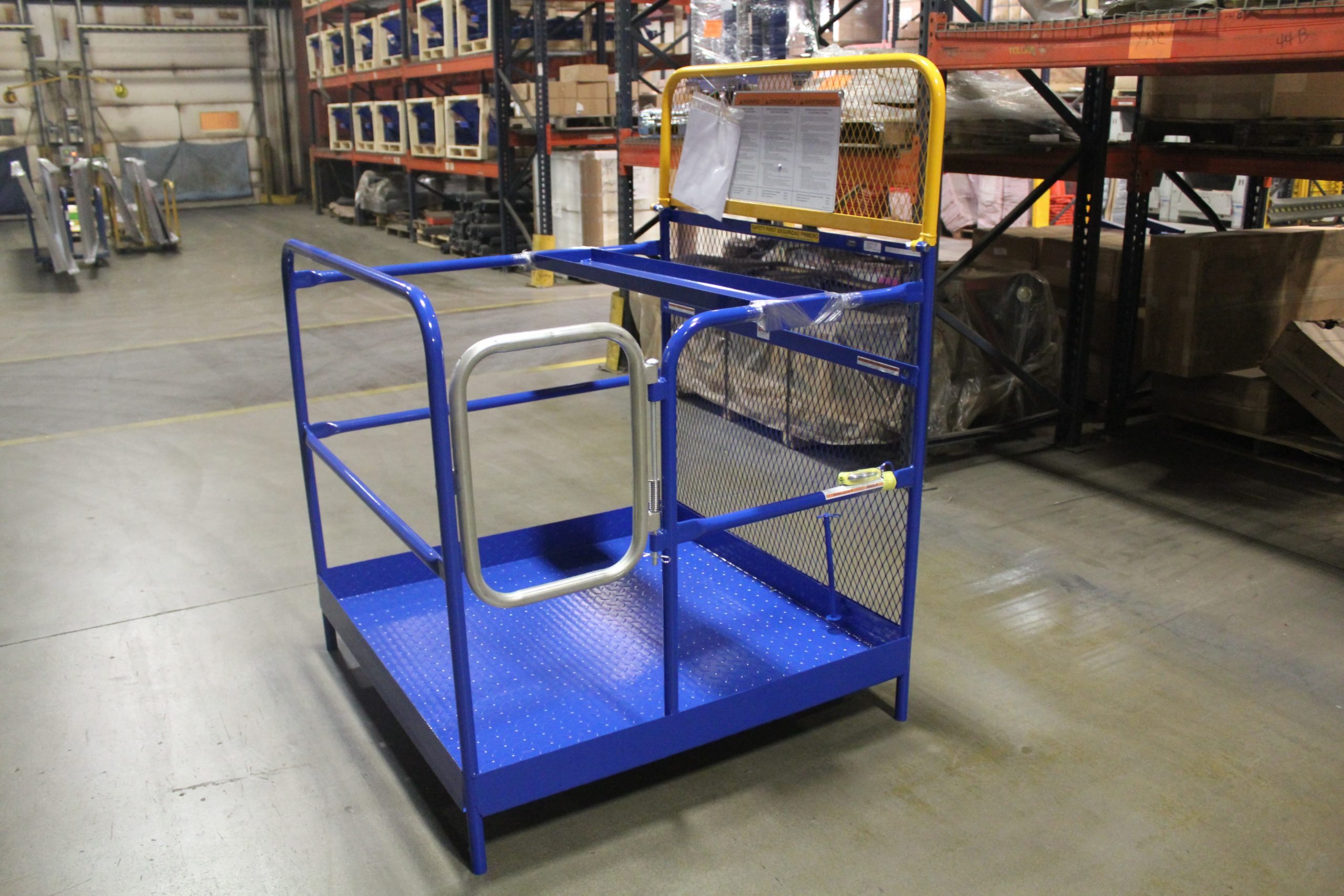 Industrial Forklift Work Platform Man Lift Baskets For Forklifts