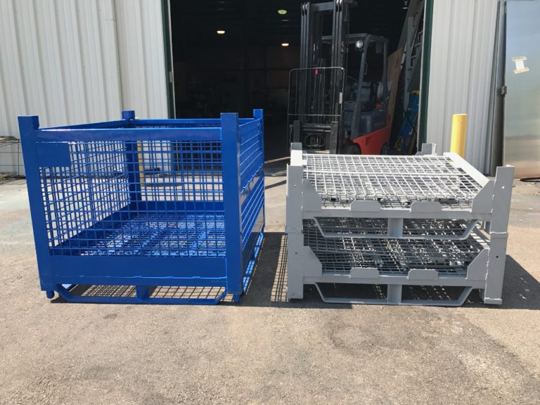 Collapsible GM5131 Wire Container KD Wire Freight Basket