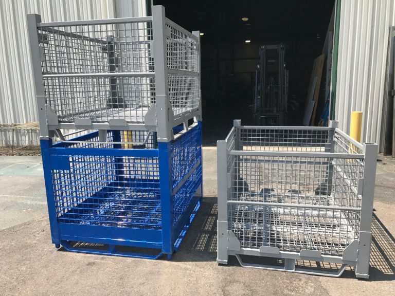 Collapsible GM5131 Wire Container KD Wire Freight Basket