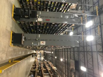 High Bay Steel Shelving back to back rows
