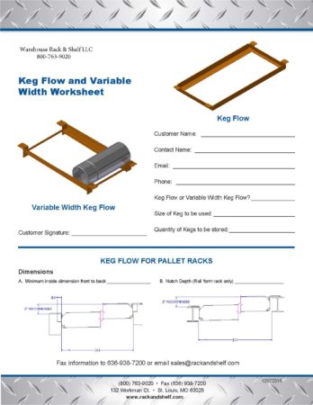 Horizontal Keg Flow Rack | Beer Keg Storage FIFO System