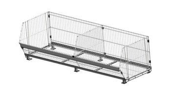 Large Stackable Wire Mesh Bins with Open Hopper Front 3