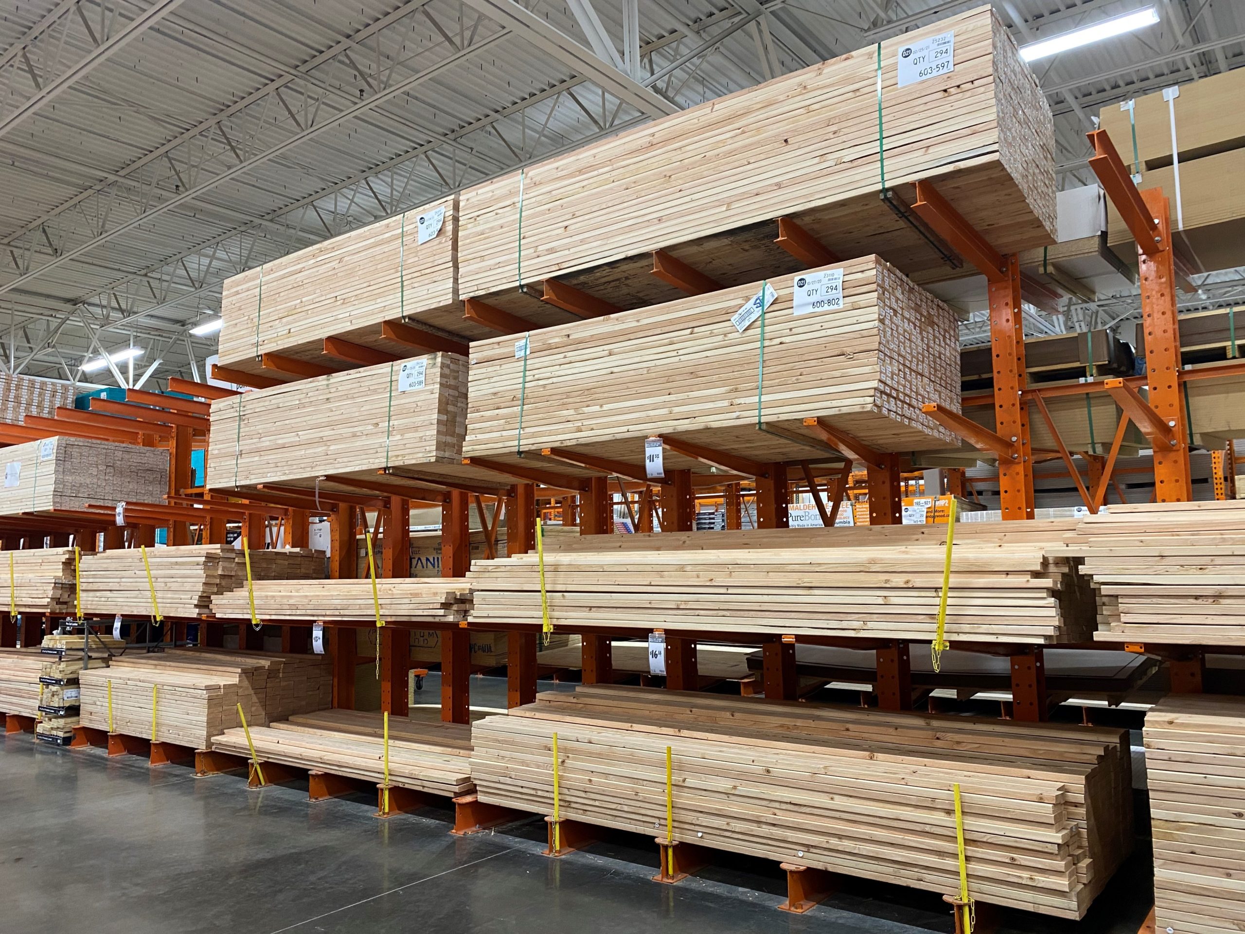 Cantilever Lumber and Plywood Sheet Storage Racks