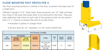 Mecalux Post Protector Specifications