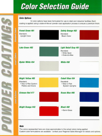 Pallet Rack Custom Color Selection Guide