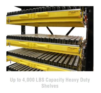 Press Brake Tool Storage Rack with Glide-Out Shelves